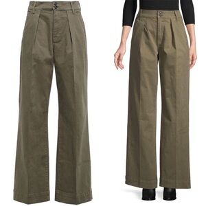 FRAME Le Service Stretch-Cotton Wide-Leg Trousers